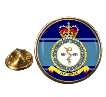 RAF Station Headley Court Round Pin Badge