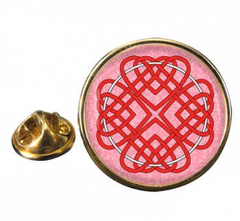 Celtic Heart Cross Pin Badge