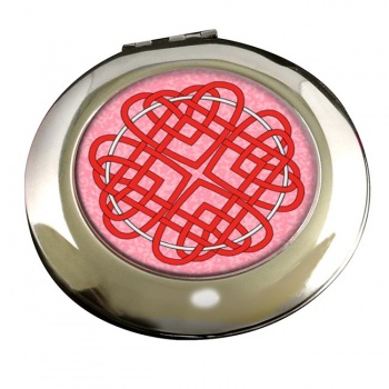 Celtic Heart Cross Round Mirror