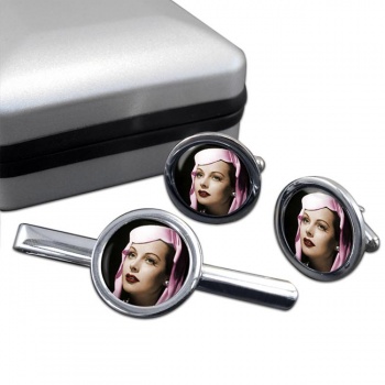 Hedy Lemar Round Cufflink and Tie Clip Set