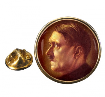 Adolf Hitler Profile Round Pin Badge