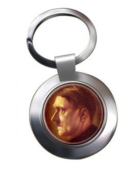 Adolf Hitler Profile Chrome Key Ring