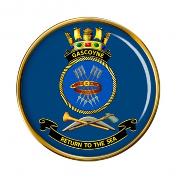 HMAS Gascoyne Round Pin Badge