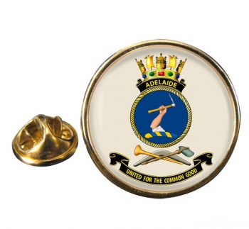 HMAS Adelaide Round Pin Badge
