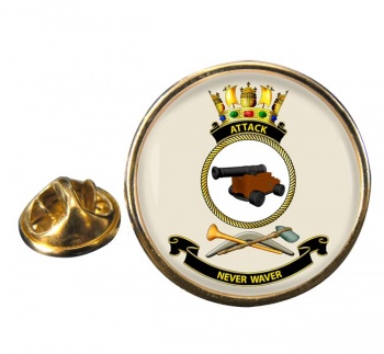 HMAS Attack Round Pin Badge