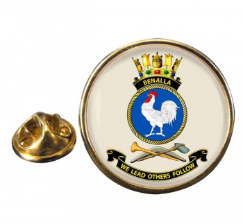HMAS Benalla Round Pin Badge