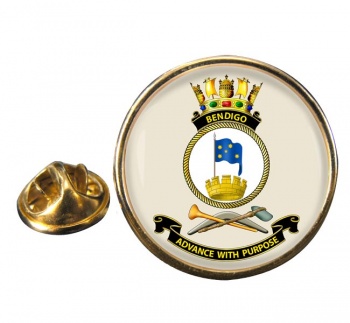 HMAS Bendigo Round Pin Badge