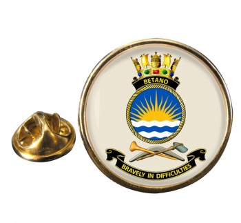 HMAS Betano Round Pin Badge