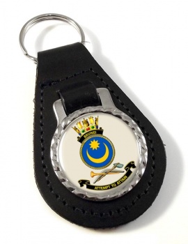 HMAS Brunei Leather Key Fob
