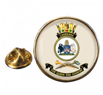 HMAS Canberra Round Pin Badge