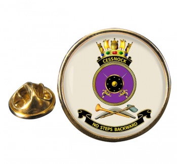 HMAS Cessnock Round Pin Badge