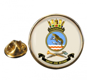 HMAS Coonawarra Round Pin Badge
