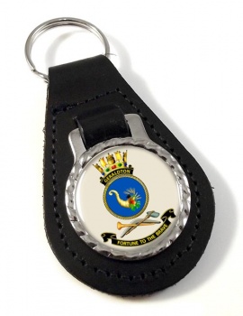 HMAS Geraldton Leather Key Fob