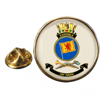 HMAS Kanimbla Round Pin Badge