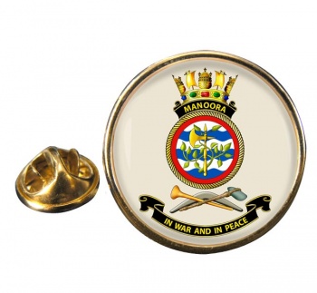 HMAS Manoora Round Pin Badge
