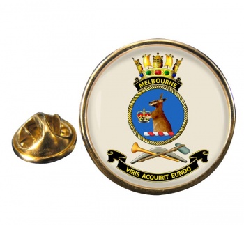 HMAS Melbourne Round Pin Badge