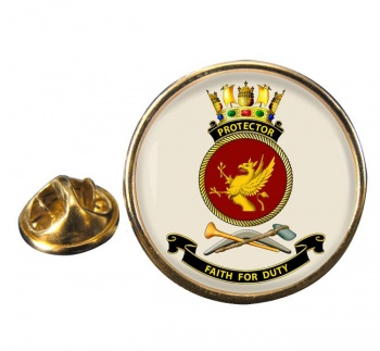 HMAS Protector Round Pin Badge