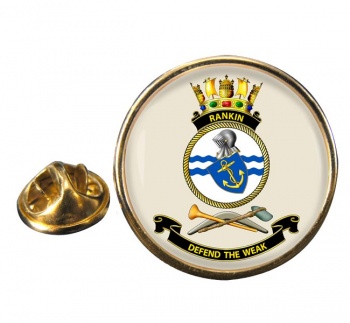 HMAS Rankin Round Pin Badge