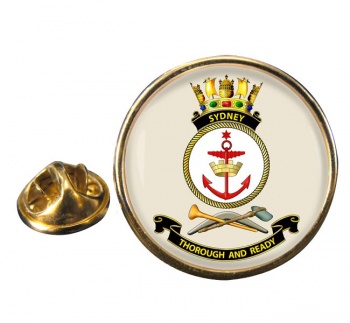 HMAS Sydney Round Pin Badge