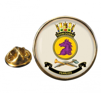 HMAS Toowoomba Round Pin Badge