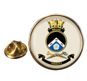 HMAS Waller Round Pin Badge