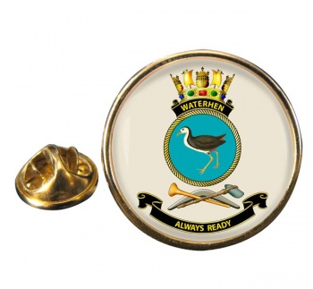 HMAS Waterhen Round Pin Badge