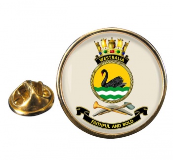 HMAS Westralia Round Pin Badge