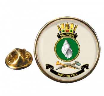 HMAS Wollongong Round Pin Badge