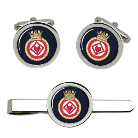 HMS Atherstone, Royal Navy Cufflink and Tie Clip Set