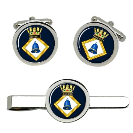 HMS Bluebell, Royal Navy Cufflink and Tie Clip Set