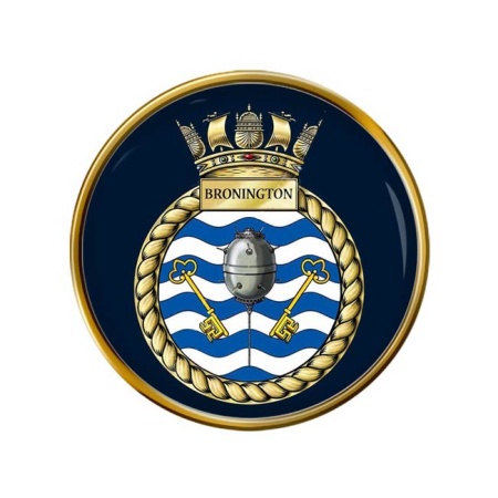 HMS Bronington Royal Navy Pin Badge