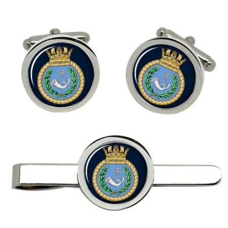 HMS Camperdown, Royal Navy Cufflink and Tie Clip Set