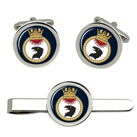 HMS Carstairs, Royal Navy Cufflink and Tie Clip Set