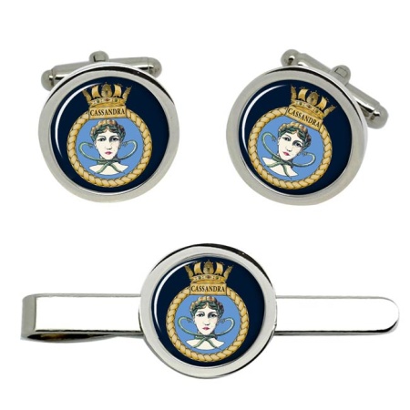 HMS Cassandra, Royal Navy Cufflink and Tie Clip Set