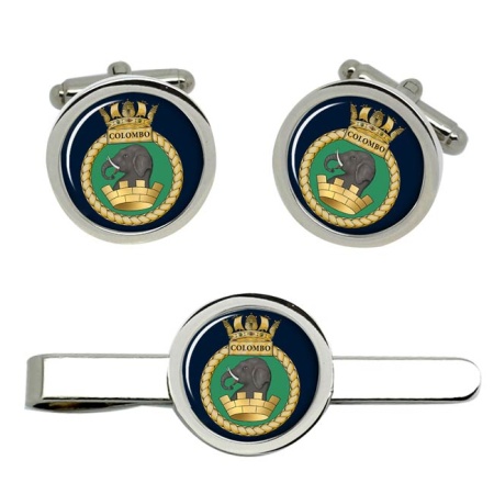 HMS Colombo, Royal Navy Cufflink and Tie Clip Set