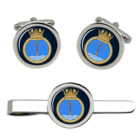 HMS Crossbow, Royal Navy Cufflink and Tie Clip Set