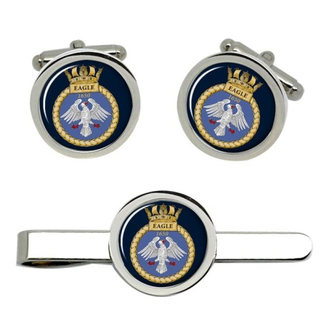 HMS Eagle, Royal Navy Cufflink and Tie Clip Set