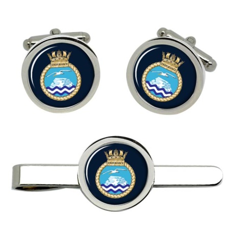 HMS Endurance, Royal Navy Cufflink and Tie Clip Set