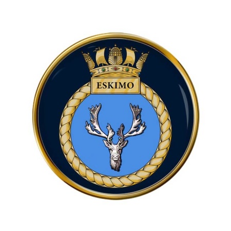 HMS Eskimo Round Pin Badge