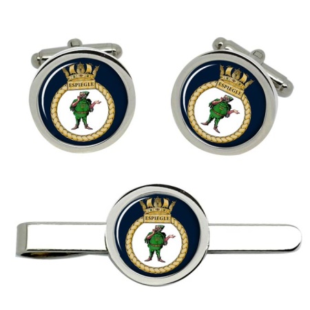 HMSEspiegle, Royal Navy Cufflink and Tie Clip Set