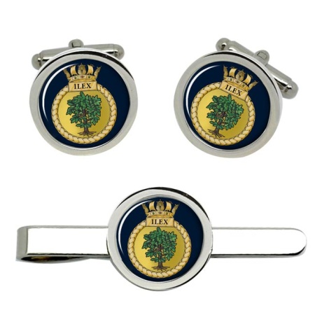 HMS Ilex, Royal Navy Cufflink and Tie Clip Set