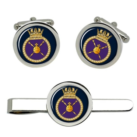 HMS Imperial, Royal Navy Cufflink and Tie Clip Set