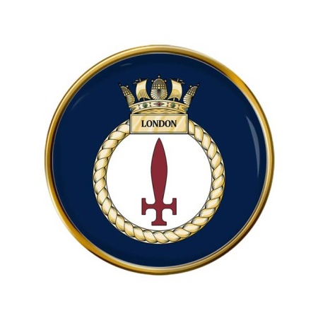HMS London Royal Navy Pin Badge