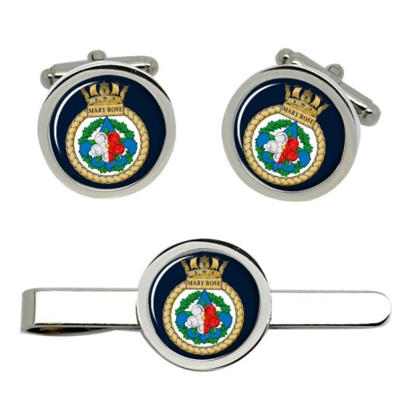 HMS Mary Rose, Royal Navy Cufflink and Tie Clip Set