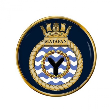 HMS Matapan Royal Navy Pin Badge
