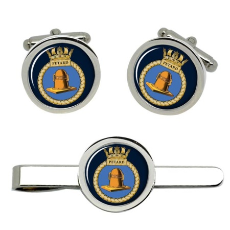 HMS Petard, Royal Navy Cufflink and Tie Clip Set