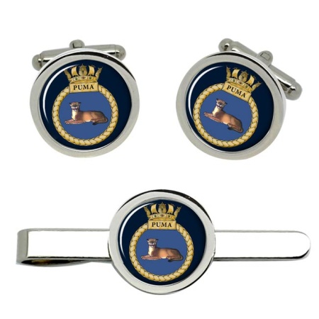 HMS Puma, Royal Navy Cufflink and Tie Clip Set