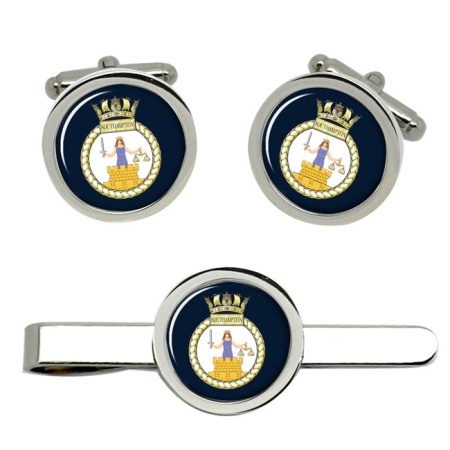 HMS Southampton, Royal Navy Cufflink and Tie Clip Set