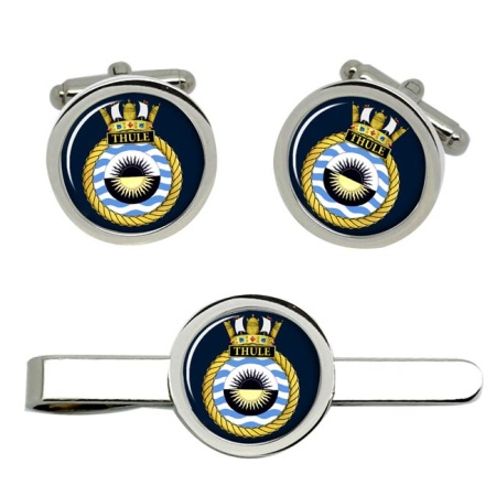 HMS Thule, Royal Navy Cufflink and Tie Clip Set