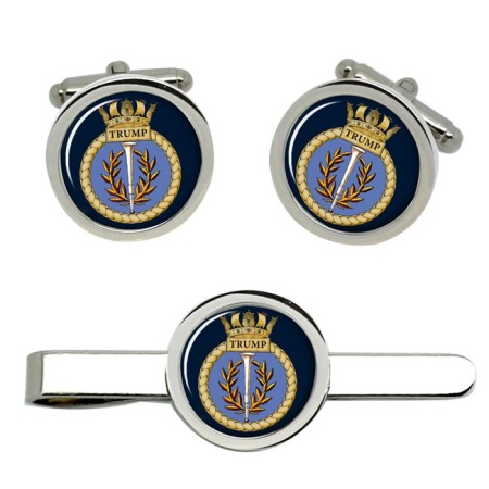 HMS Trump, Royal Navy Cufflink and Tie Clip Set